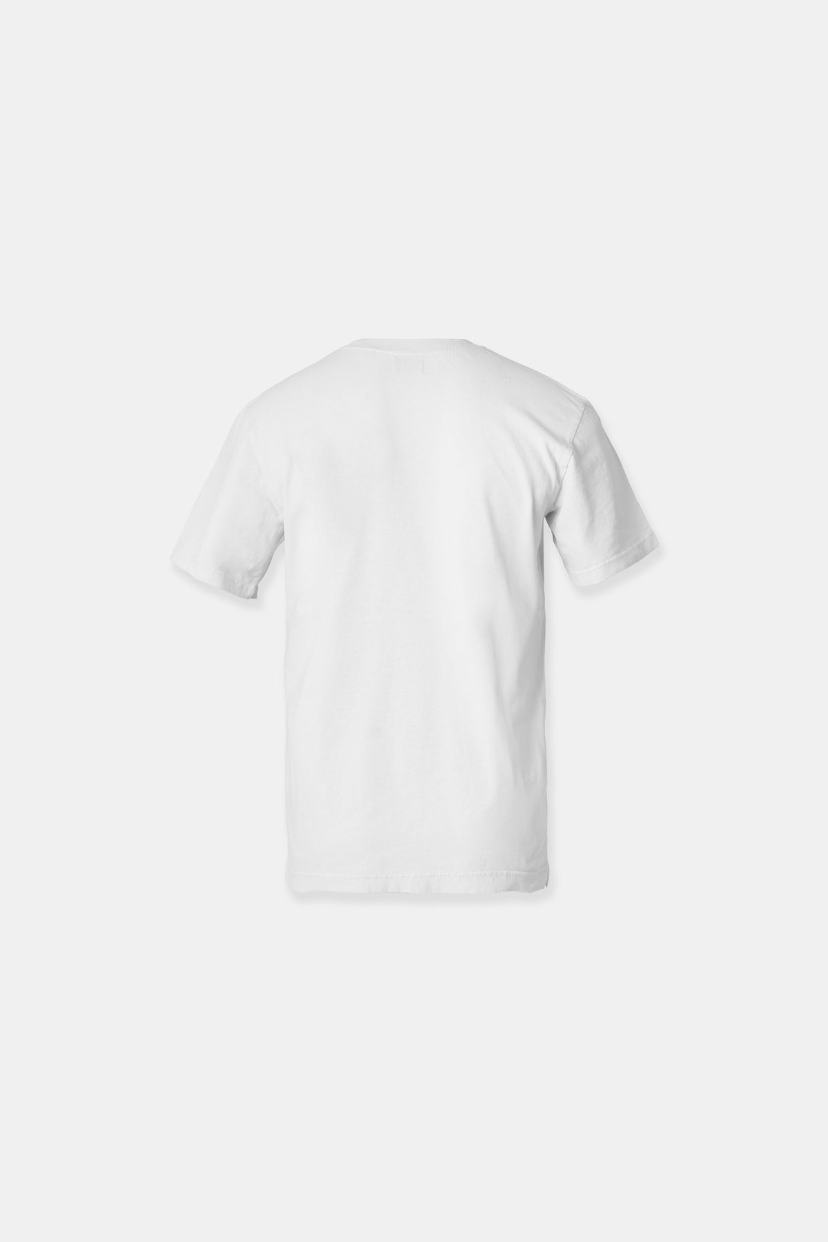 Peach-skin cotton jersey t-shirt in off white, side view