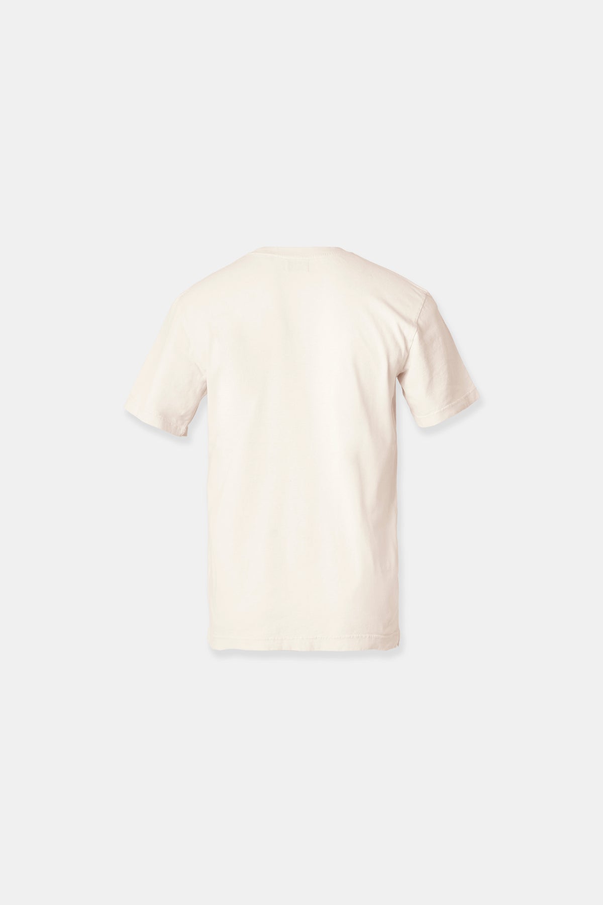 Peach-skin cotton jersey t-shirt in pearl, side view