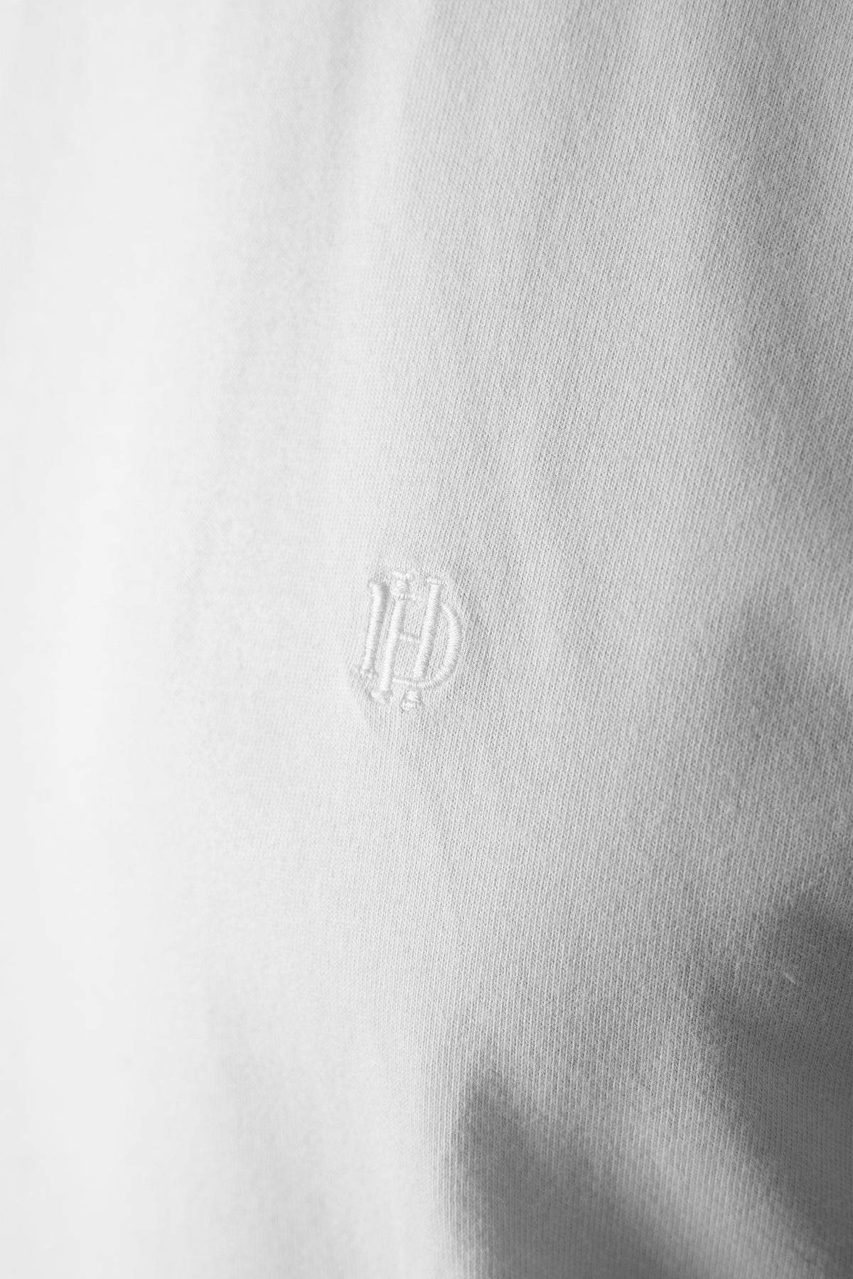 Peach-skin cotton jersey t-shirt in off white, back view