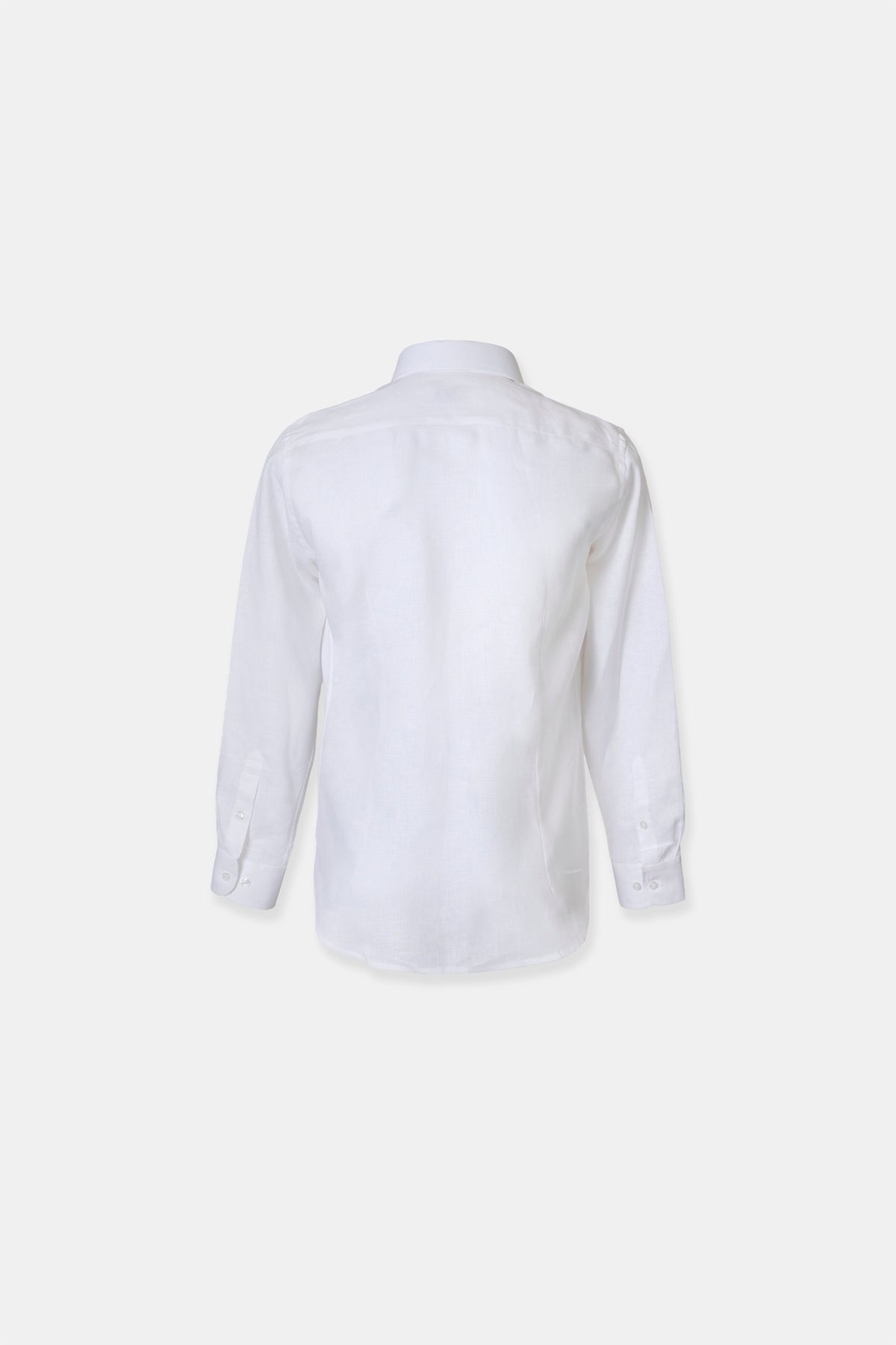 Men’s linen shirt in white, side view
