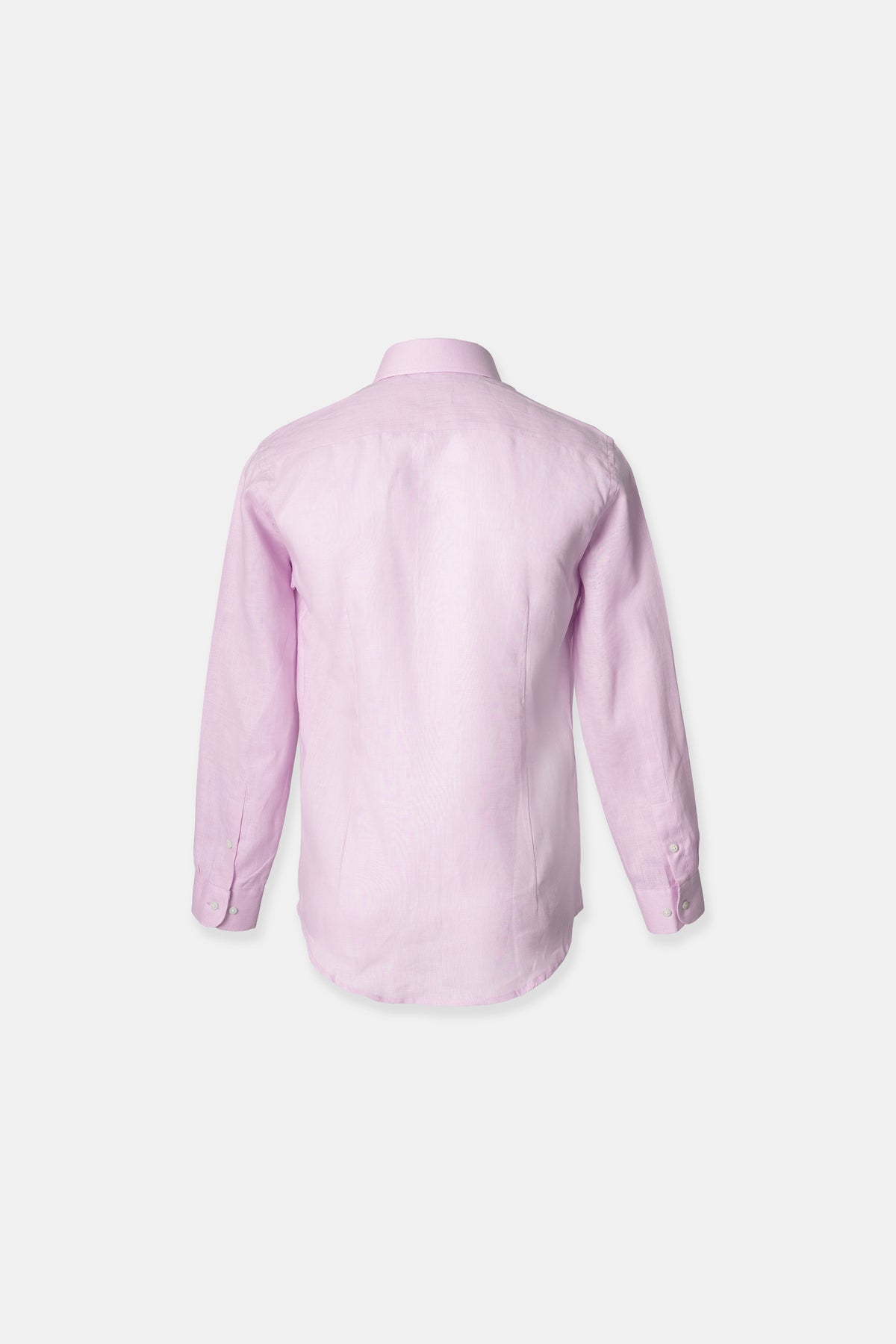 Men’s linen shirt in pastel pink, side view