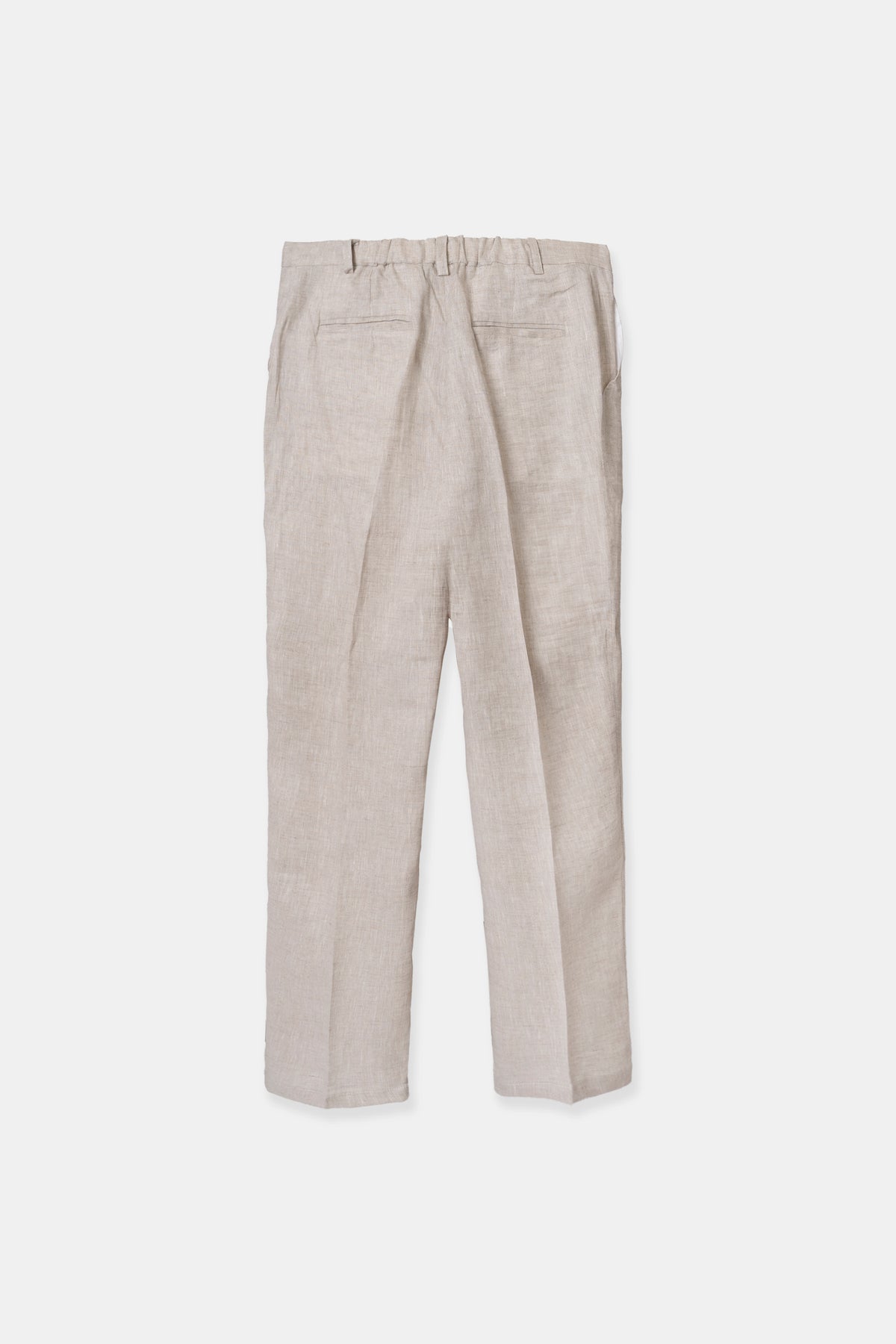 Men’s linen trousers in beige, side view