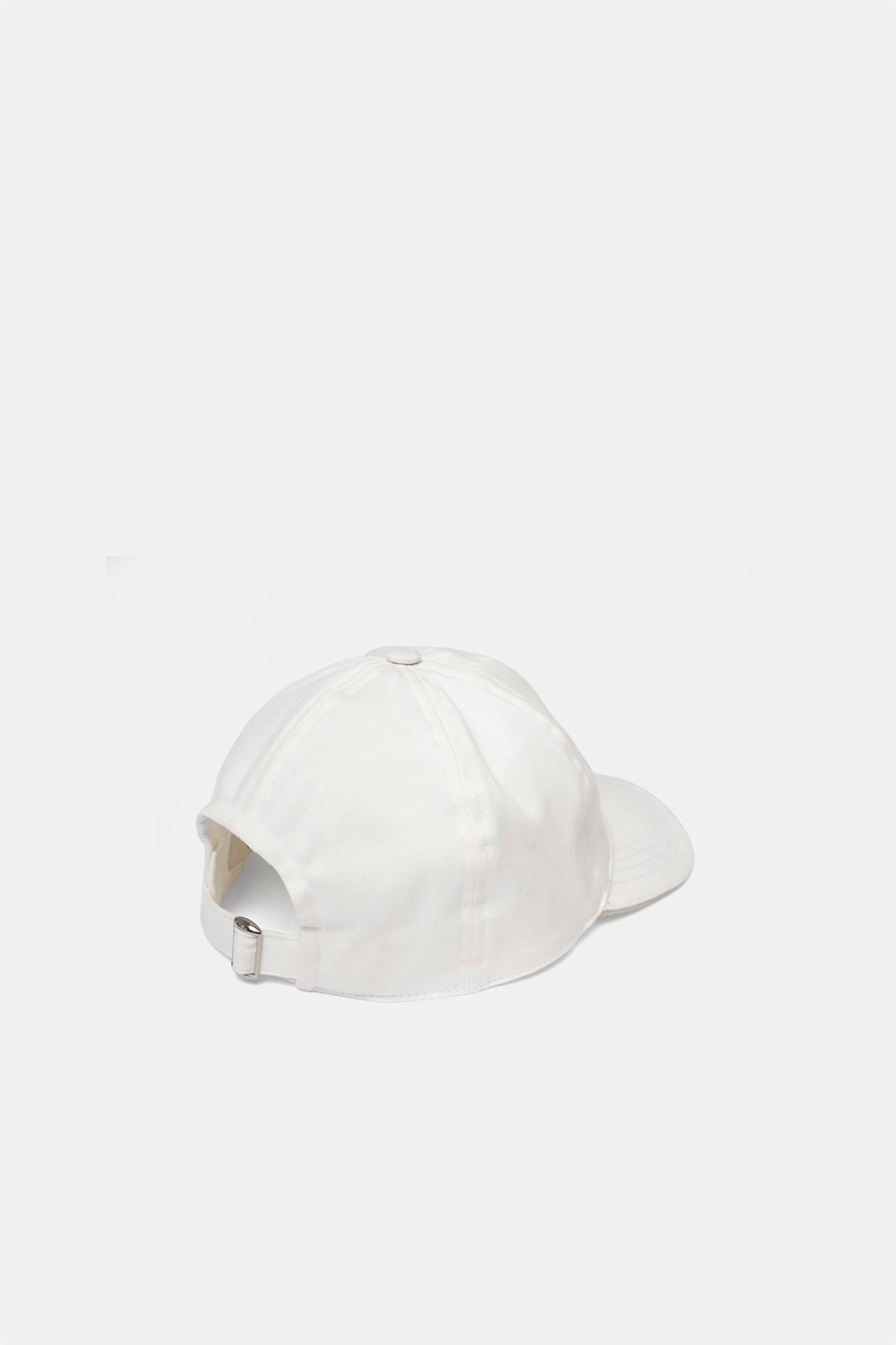 Cotton cap in off-white, side view