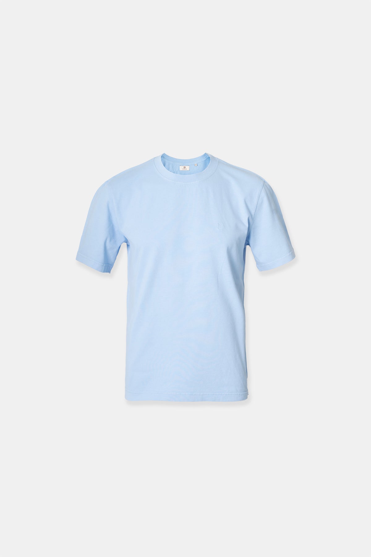 Peach-skin cotton jersey t-shirt in sky blue, 190 g/m² organic cotton