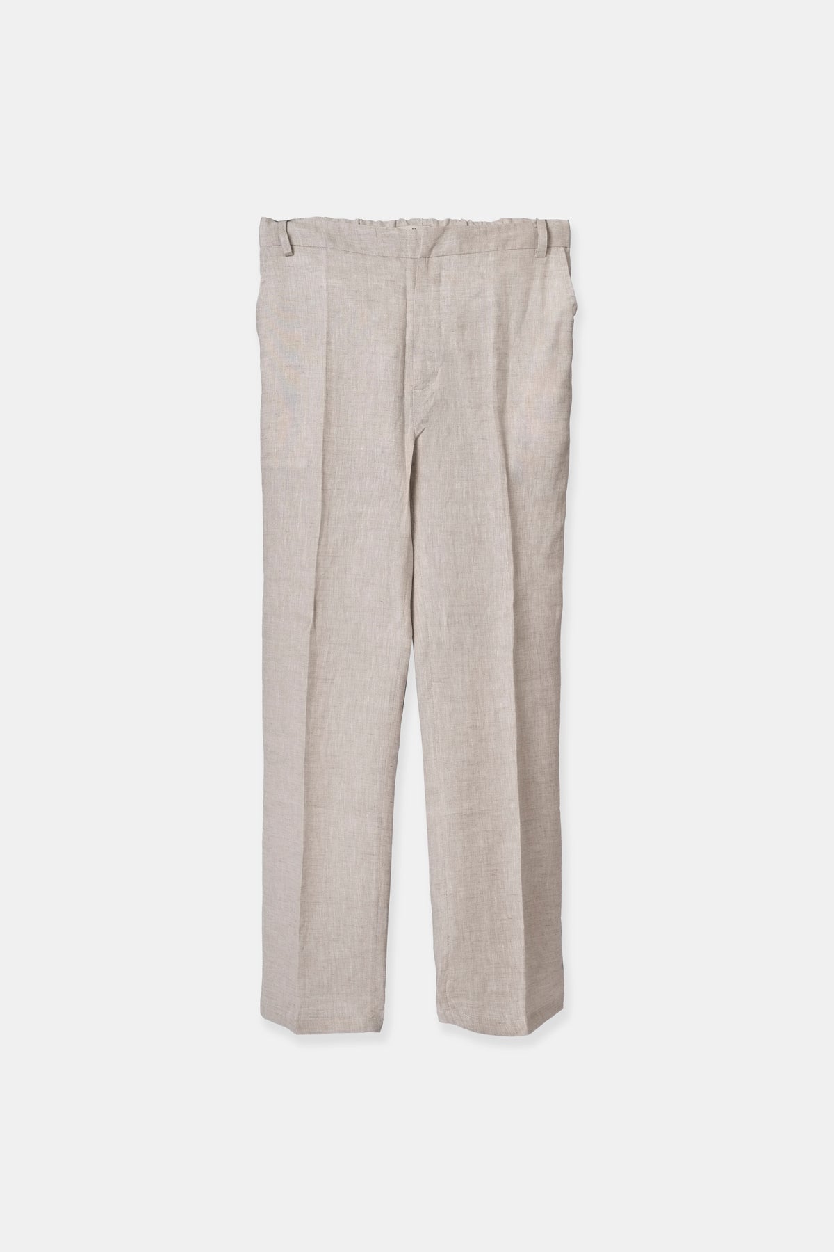 Men’s linen trousers in beige, straight leg, 100% linen