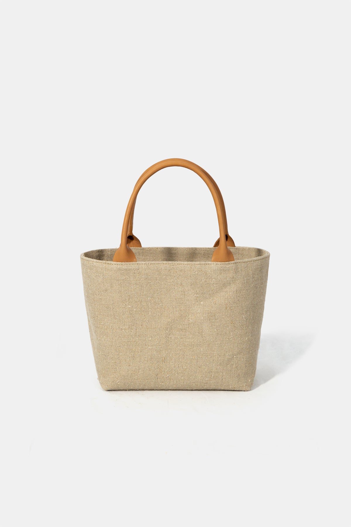 Linen bag by D'Heritage, handle and stitching detail
