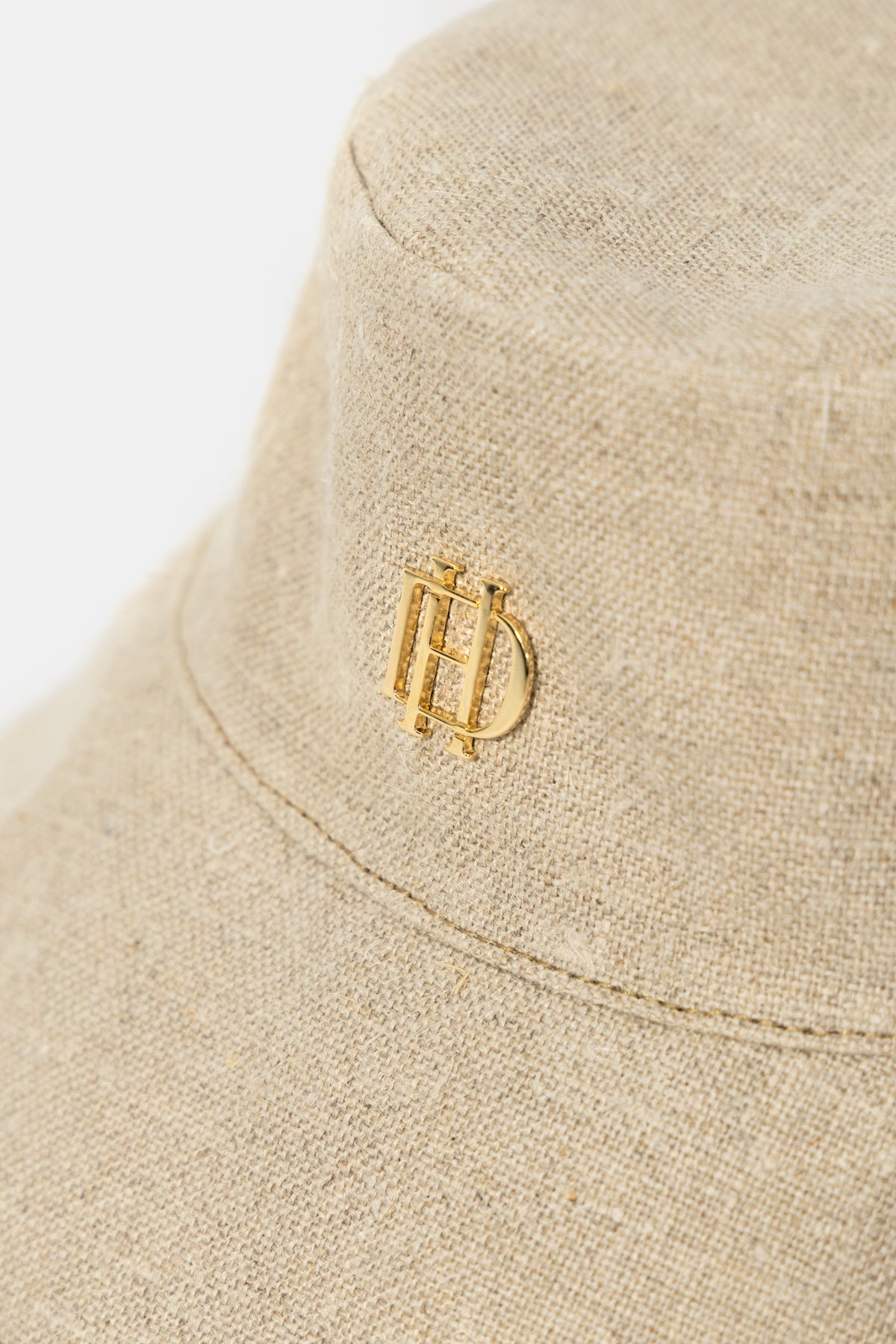 Linen hat by D'Heritage, brim and weave detail