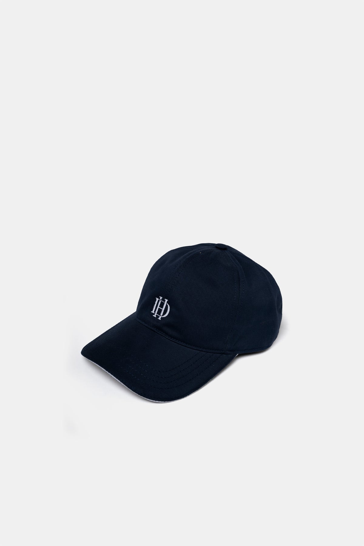 Cotton cap in blue, front view
