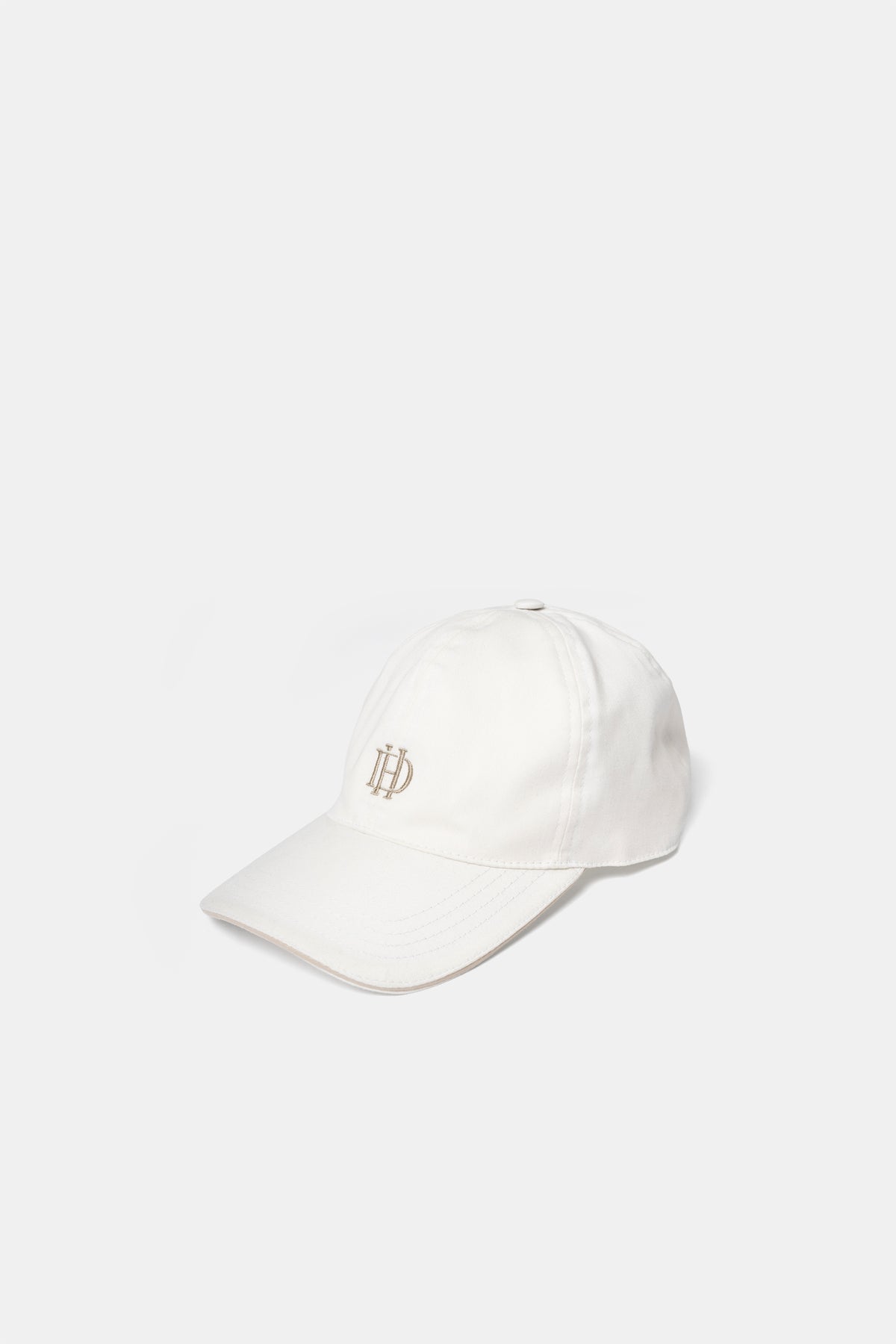 Cotton cap in off-white, front view