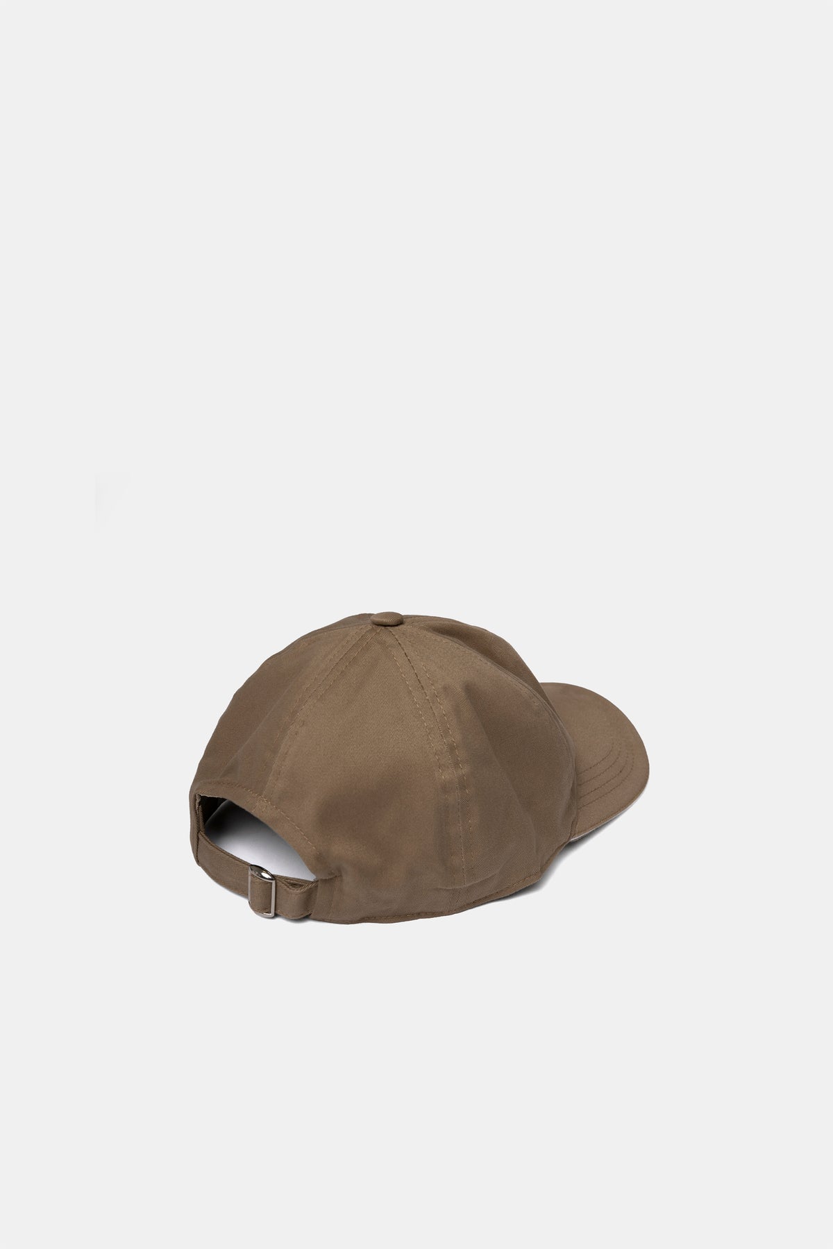 Cotton cap in camel, side view