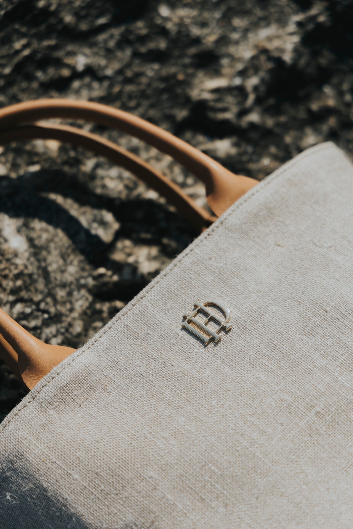 Linen bag styled with linen shirting, D'Heritage Summer 2026